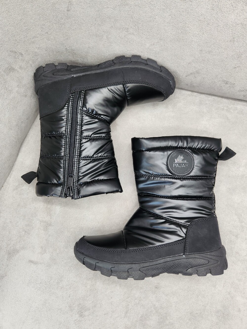 Pajar Canada Winter Boots Women's 6 Black Waterproof Tira Plush Midcalf New $230